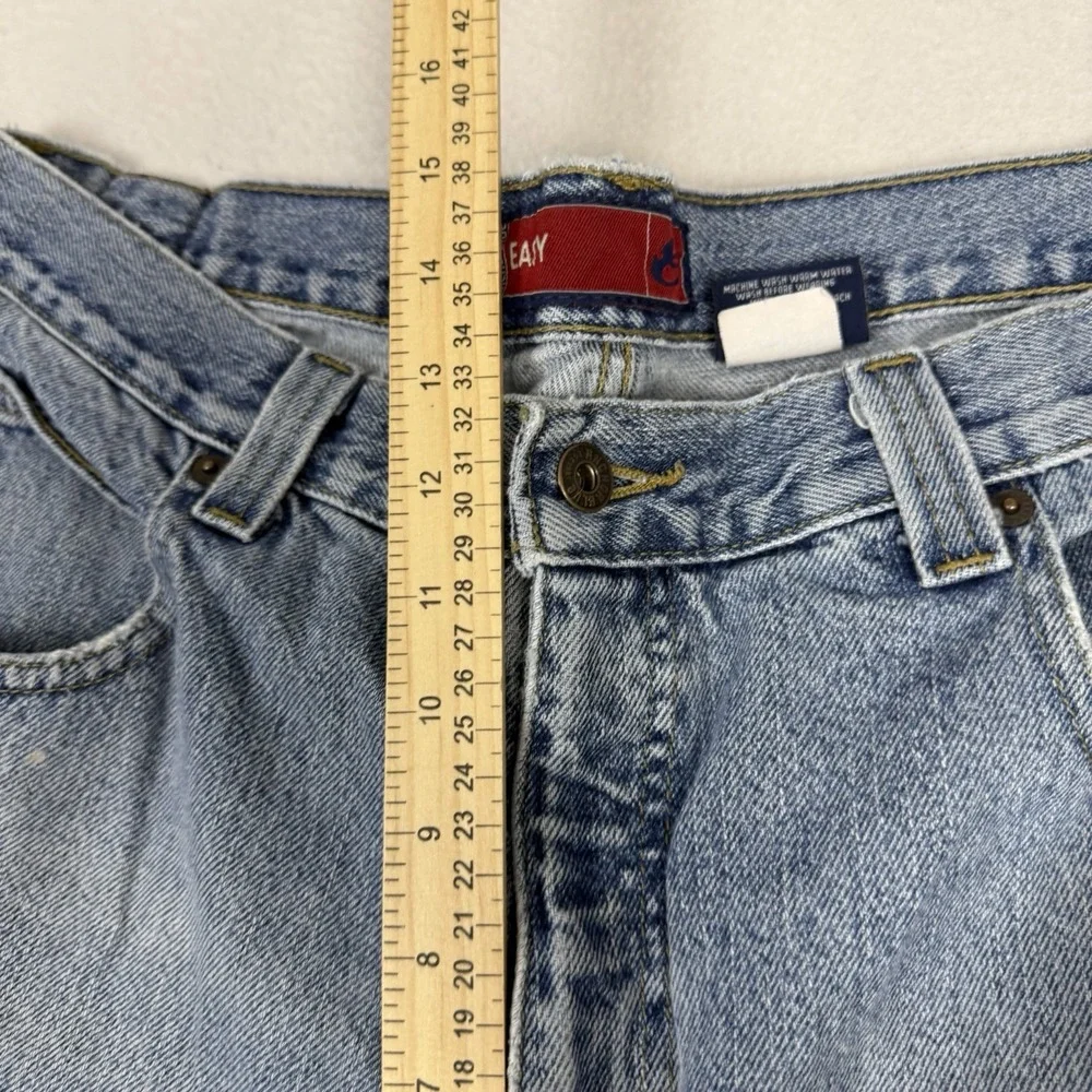 Vintage 90s Anchor Blue Easy Fit Jeans Mens 36x32 Distressed Light Wash Denim